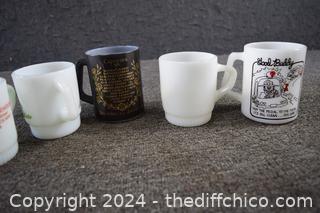 5 Fire King Vintage Mugs