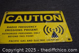 14in x 10 in Two Sided Caution Sign
