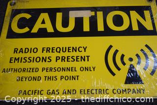 14in x 10 in Two Sided Caution Sign