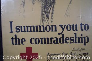 Red Cross Poster - 20 1/4in x 27 1/2in