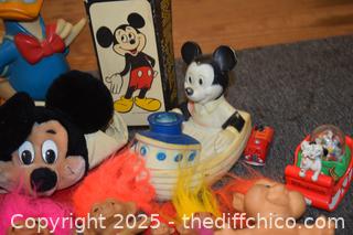 Mixed Lot of Vintage Disney Toys and More