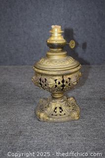 Vintage Brass Oil Lamp