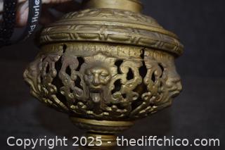 Vintage Brass Oil Lamp