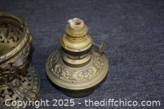 Vintage Brass Oil Lamp