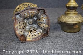Vintage Brass Oil Lamp