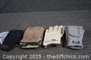 4 Pair of Gloves-size M, L and XL