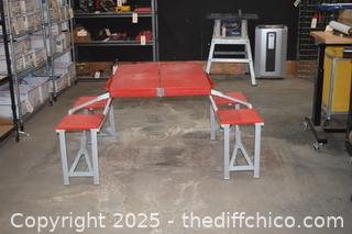 Folding Picnic Table - 34in x 54in x 27 1/2in