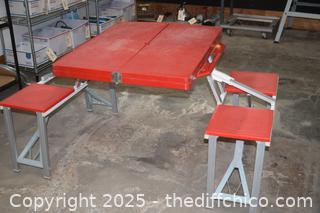 Folding Picnic Table - 34in x 54in x 27 1/2in
