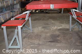 Folding Picnic Table - 34in x 54in x 27 1/2in