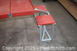 Folding Picnic Table - 34in x 54in x 27 1/2in