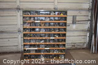 Metal Organizer plus Contents - 35in x 12in x 42in