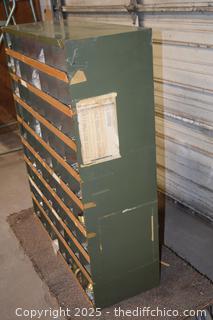 Metal Organizer plus Contents - 35in x 12in x 42in