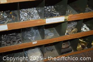 Metal Organizer plus Contents - 35in x 12in x 42in