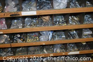 Metal Organizer plus Contents - 35in x 12in x 42in