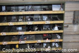 Metal Organizer plus Contents - 35in x 12in x 42in