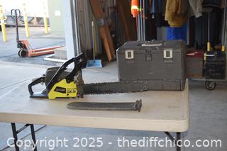 Working Ryobi Chain Saw plus case 