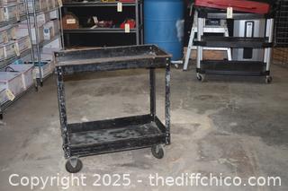Rolling Metal Cart - 31in x 17in x 32in