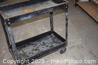 Rolling Metal Cart - 31in x 17in x 32in