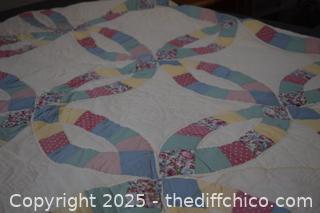 Hand Made Quilt-needs cleaning-80in x 101in