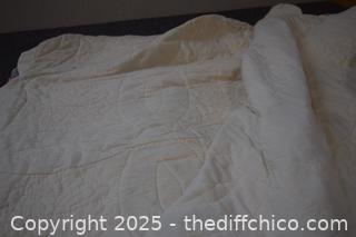 Hand Made Quilt-needs cleaning-80in x 101in