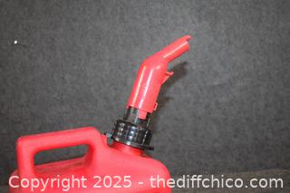 Red Plastic Gas Container