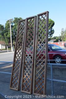 3 New Wood Trellis-17 1/4in x 99in 