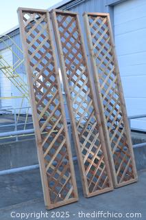 3 New Wood Trellis-17 1/4in x 99in 