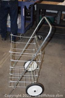 Folding Rolling Shopping Cart - 16in x 12in x 27in