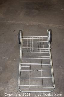 Folding Rolling Shopping Cart - 16in x 12in x 27in