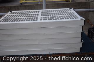 Plastic Shelving Unit-6 shelves-18 legs-36in x 24in