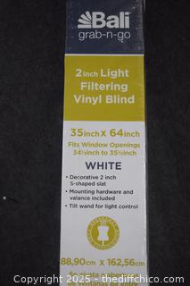 NIB Vinyl Blinds - 35in x 64in