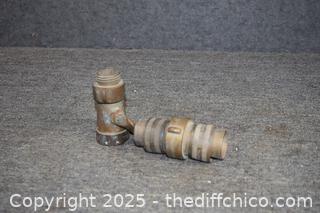 2 Vintage Fire Hose Parts