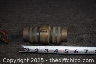 2 Vintage Fire Hose Parts