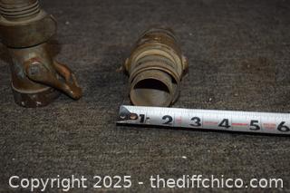 2 Vintage Fire Hose Parts