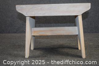 Wood Step Stool - 16in x 9in x 13in