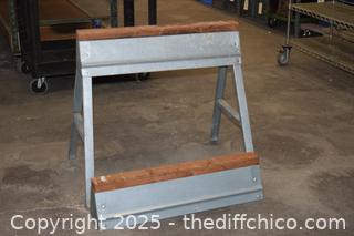 2 Metal Folding Saw Horses