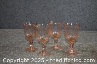 4 Pink Glasses