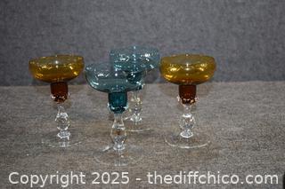 4 Margarita Glasses