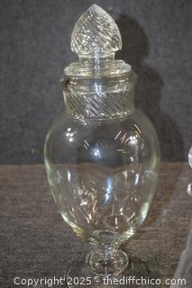 3 Clean Glass Canisters plus Lids