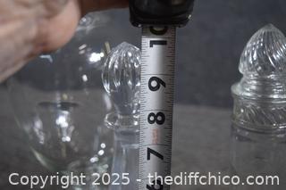 3 Clean Glass Canisters plus Lids