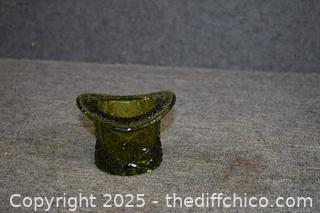 Fenton Green Glass Hop Hat.