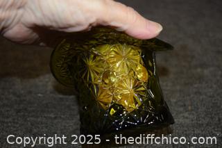 Fenton Green Glass Hop Hat.