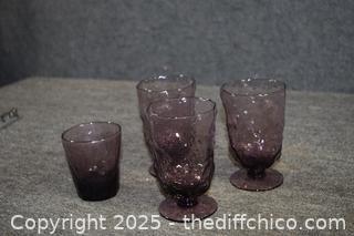 4 Purple Glasses