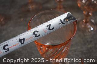 9 Pink Wine Glasses