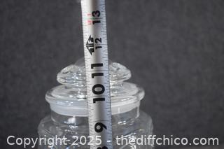 3 Clear Glass Canisters