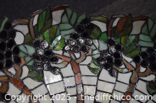 18in dia Vintage Grape Pattern Stainglass Lamp Shade