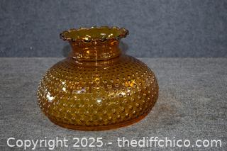 Amber Hobnail Glass Lamp Shade