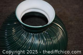 Deep Green Glass Lamp Shade-see pictures