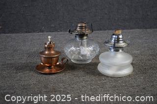 3 Oil Lamps