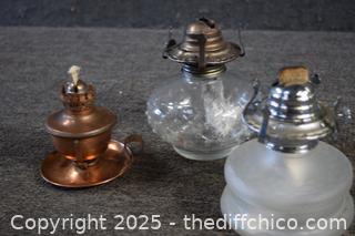 3 Oil Lamps